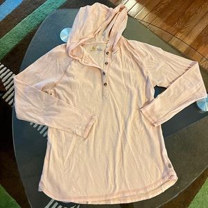Carhartt Peach Hooded Henley Long sleeve, women’s size XS